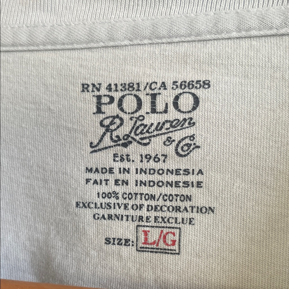Polo Ralph Lauren Sky Blue V-Neck Tee - Picture 2 of 6